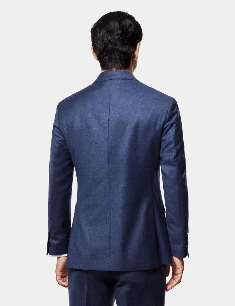 Tailored Fit Dark Blue Suit Jacket thumbnail 4