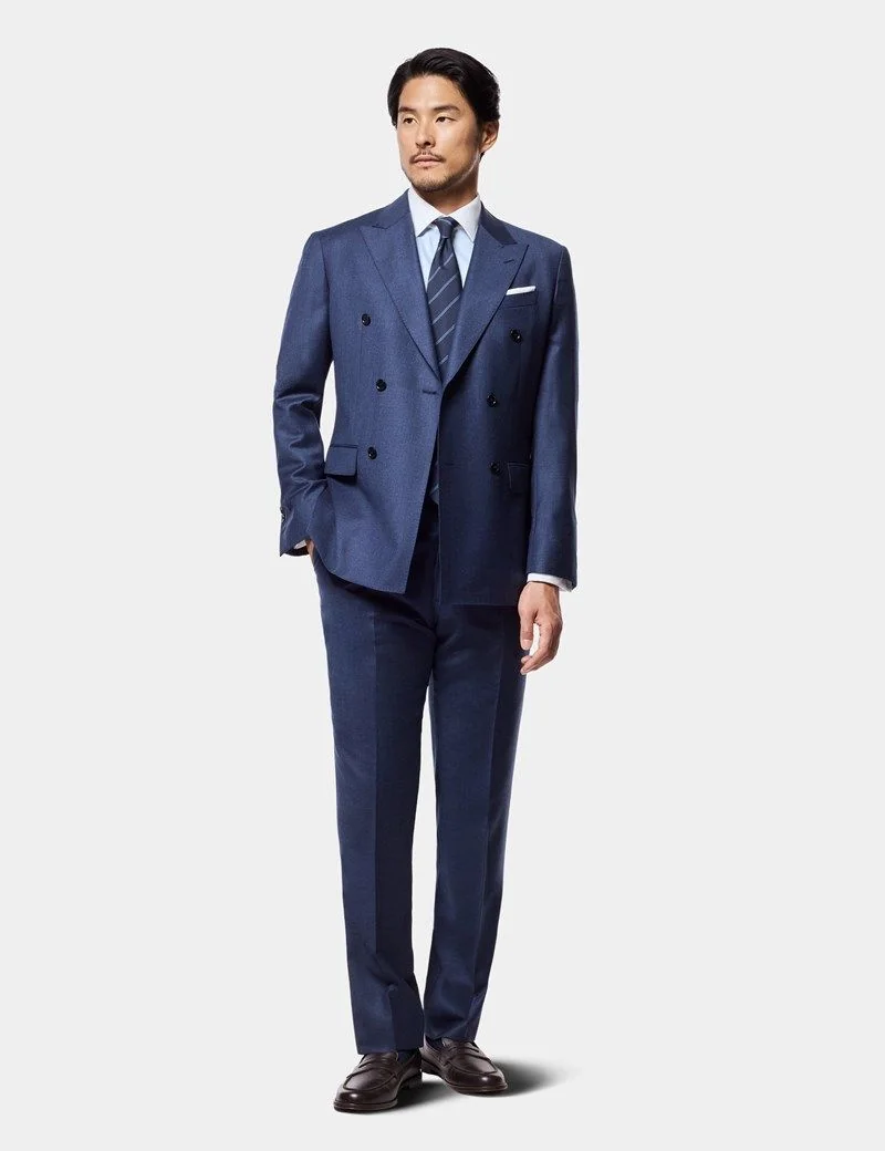 Tailored Fit Dark Blue Suit Jacket thumbnail 7