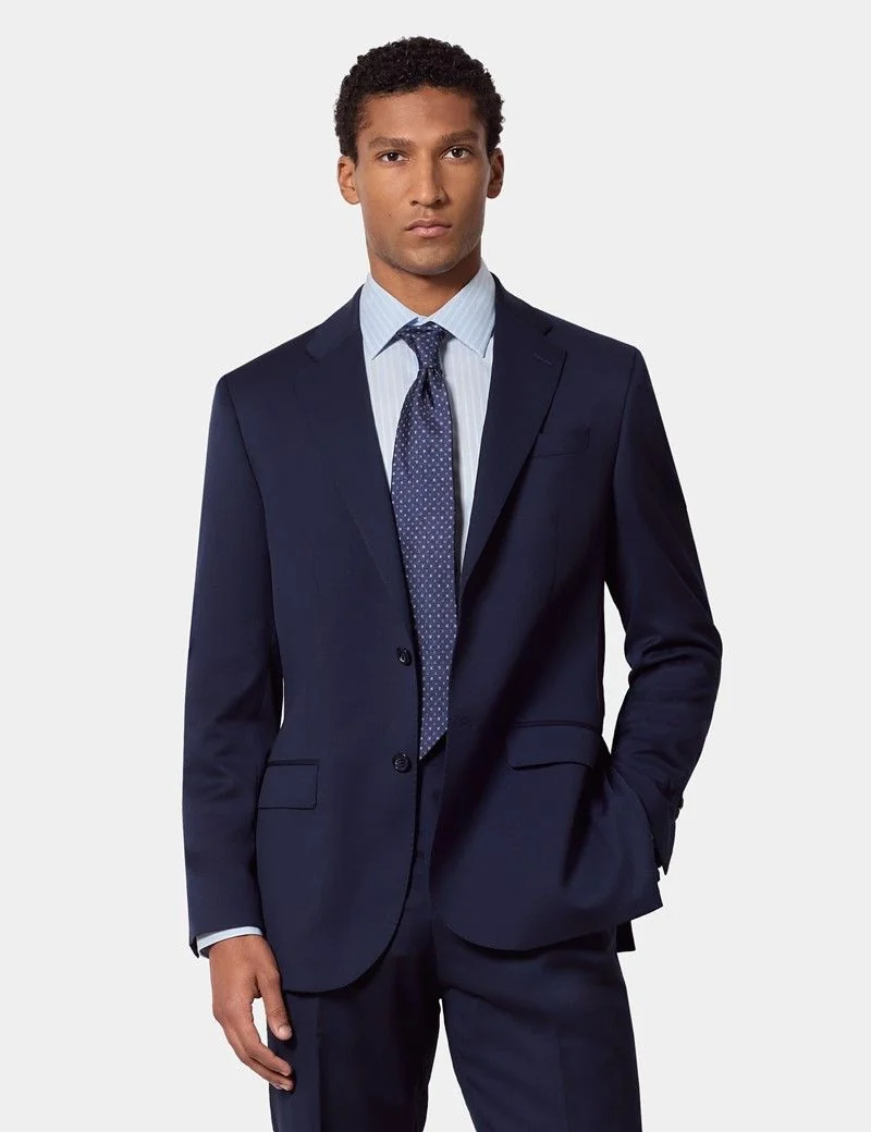 Tailored Fit Dark Blue Twill 1913 Suit Jacket thumbnail 2