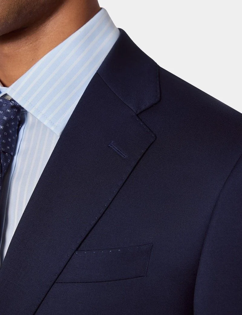 Tailored Fit Dark Blue Twill 1913 Suit Jacket thumbnail 3