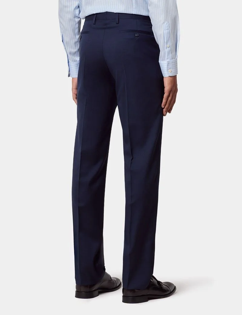 Tailored Fit Dark Blue Twill 1913 Suit Trousers thumbnail 4
