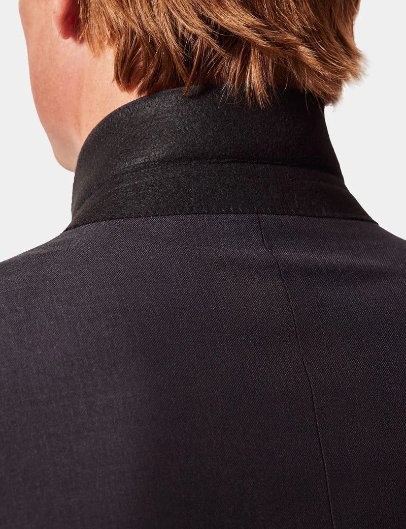 Tailored Fit Dark Charcoal Twill Suit thumbnail 2