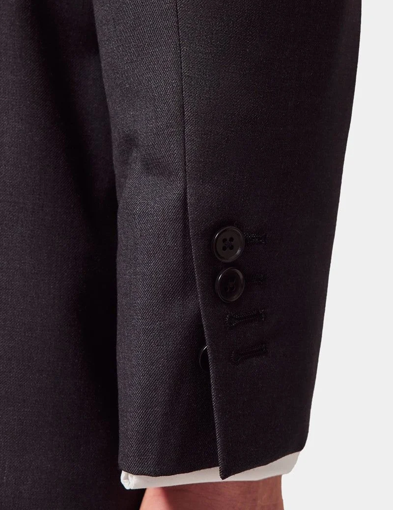 Tailored Fit Dark Charcoal Twill Suit thumbnail 3
