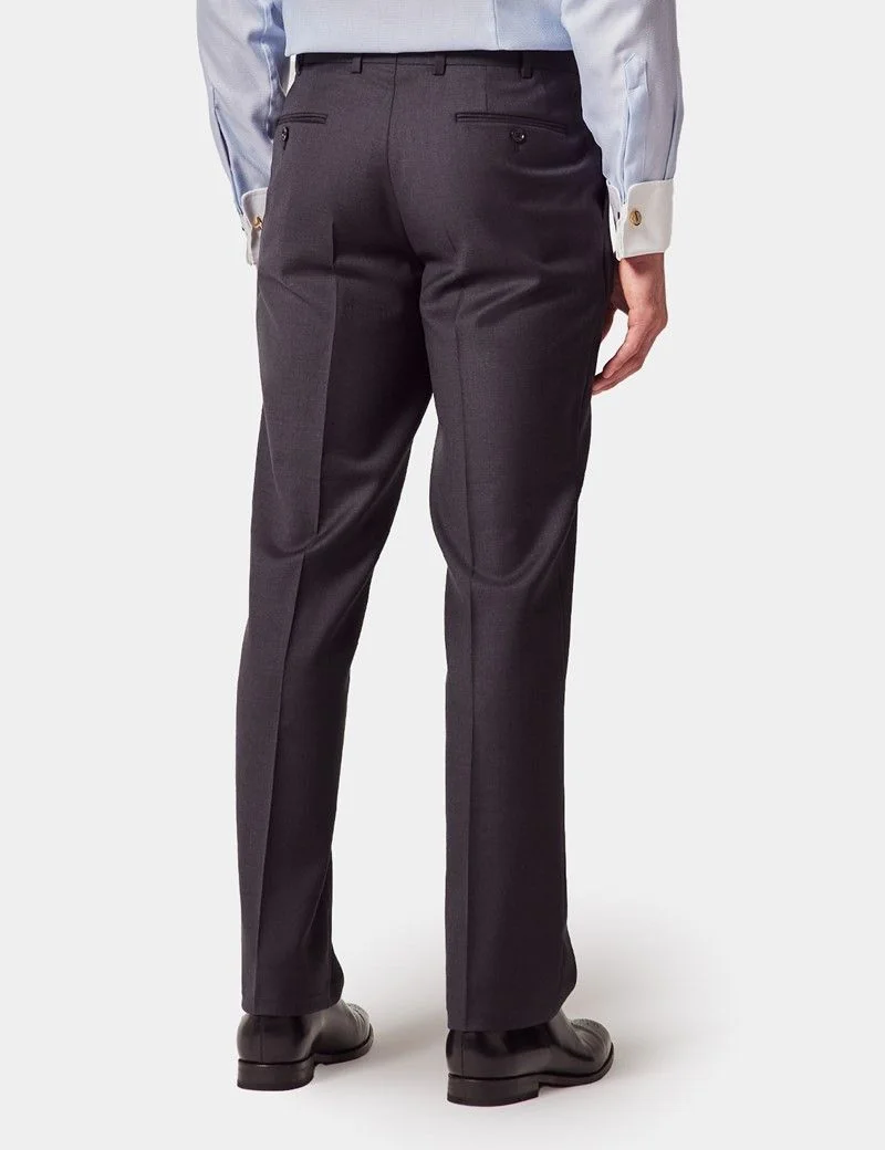 Tailored Fit Dark Charcoal Twill Suit thumbnail 6