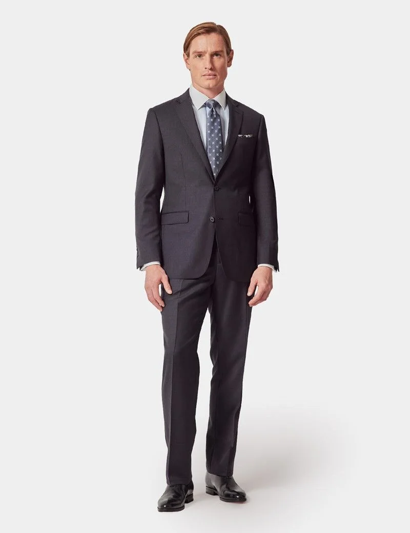 Tailored Fit Dark Charcoal Twill Suit thumbnail 8