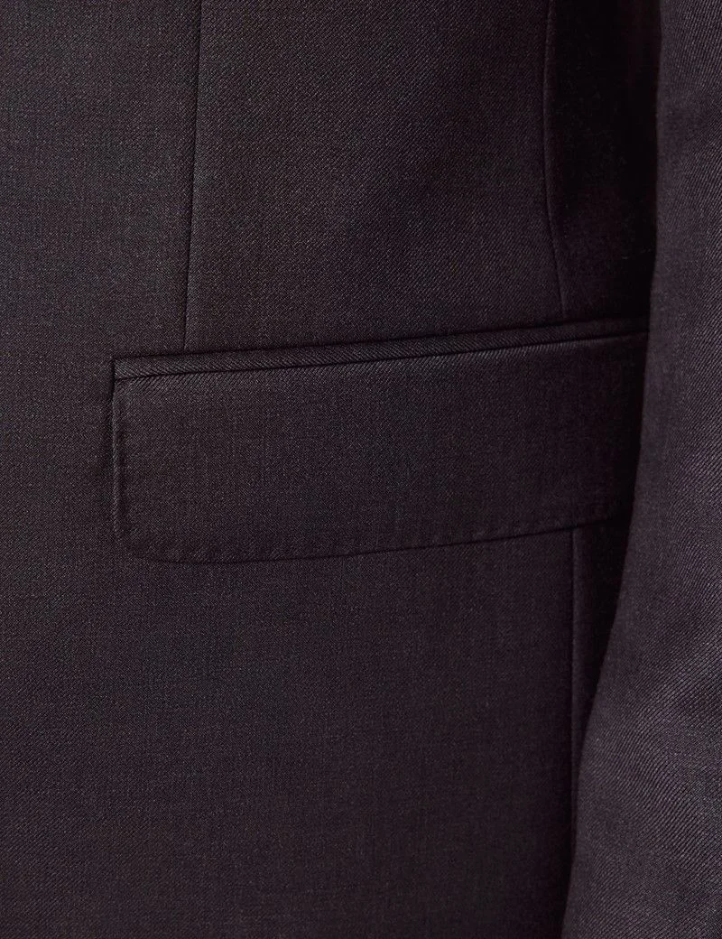 Tailored Fit Dark Charcoal Twill Suit thumbnail 10