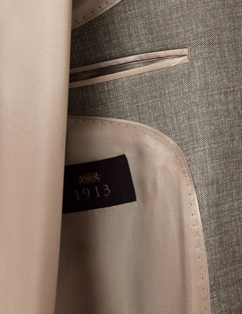 Tailored Fit Green Semi Plain 1913 Suit Jacket thumbnail 3