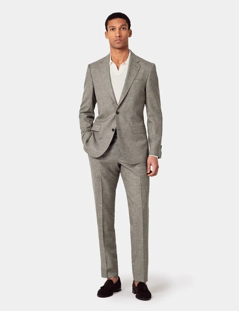 Tailored Fit Green Semi Plain 1913 Suit Jacket thumbnail 6
