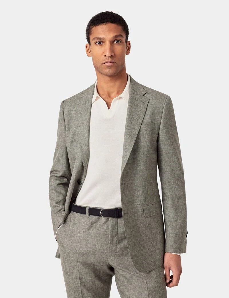 Tailored Fit Green Semi Plain 1913 Suit Jacket thumbnail 7