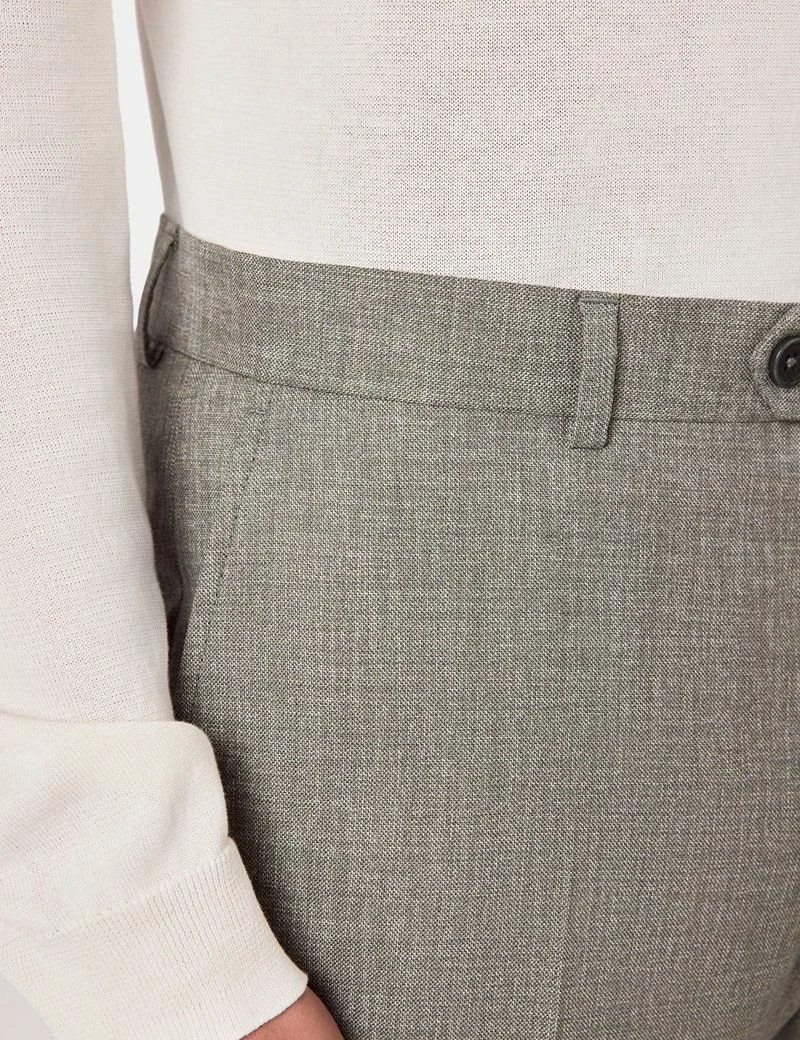 Tailored Fit Green Semi Plain 1913 Suit Trousers thumbnail 3