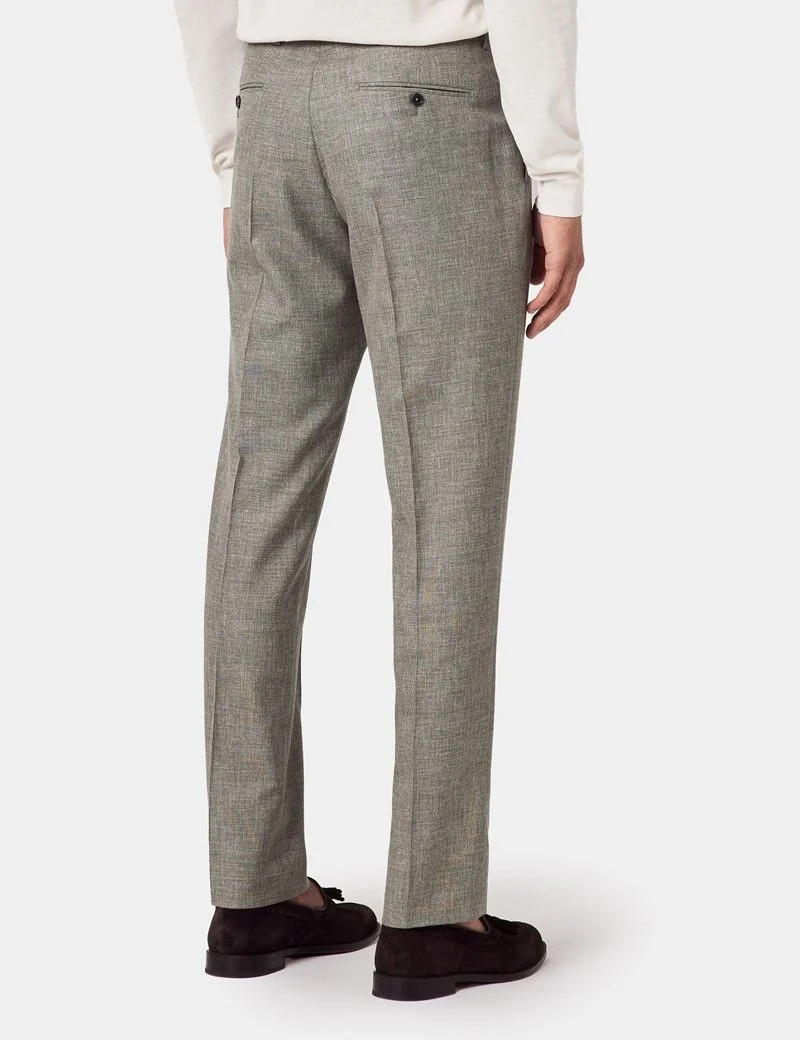 Tailored Fit Green Semi Plain 1913 Suit Trousers thumbnail 4