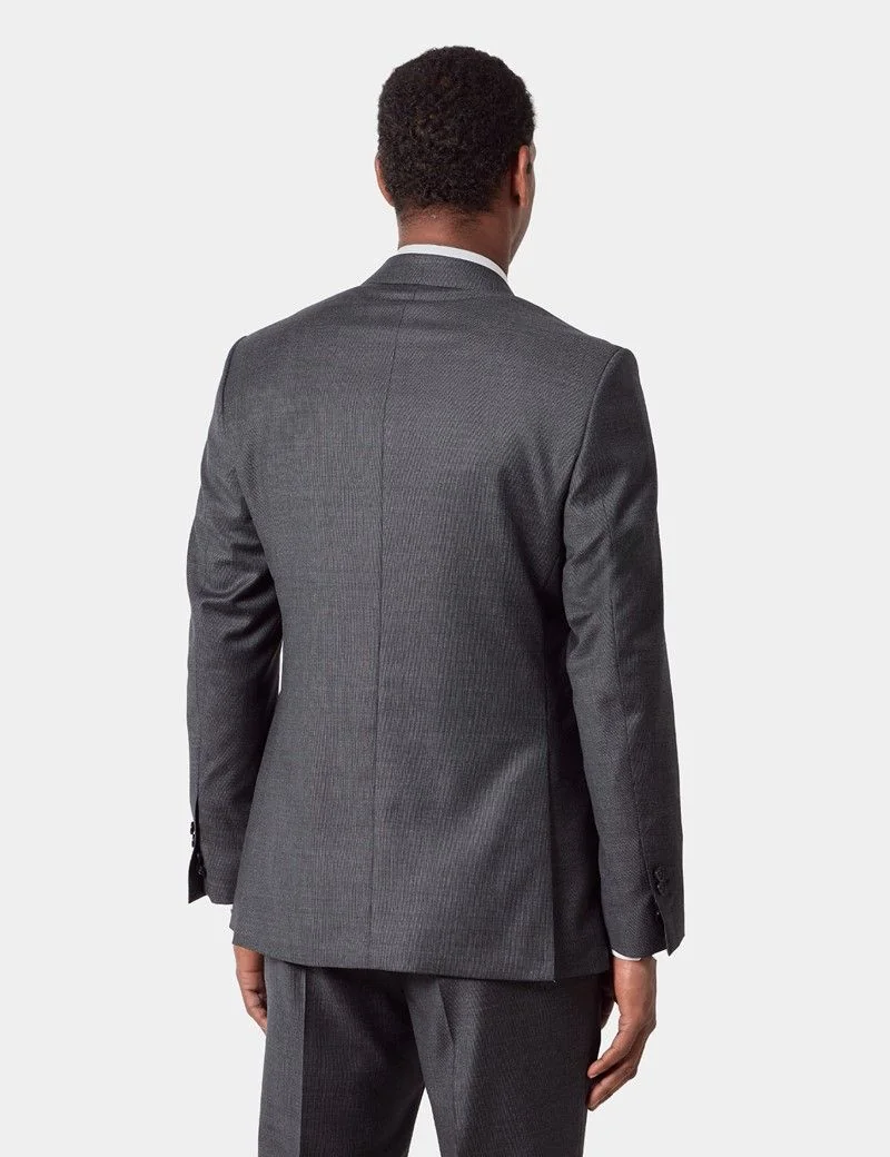 Tailored Fit Grey Semi Plain 1913 Suit Jacket thumbnail 4