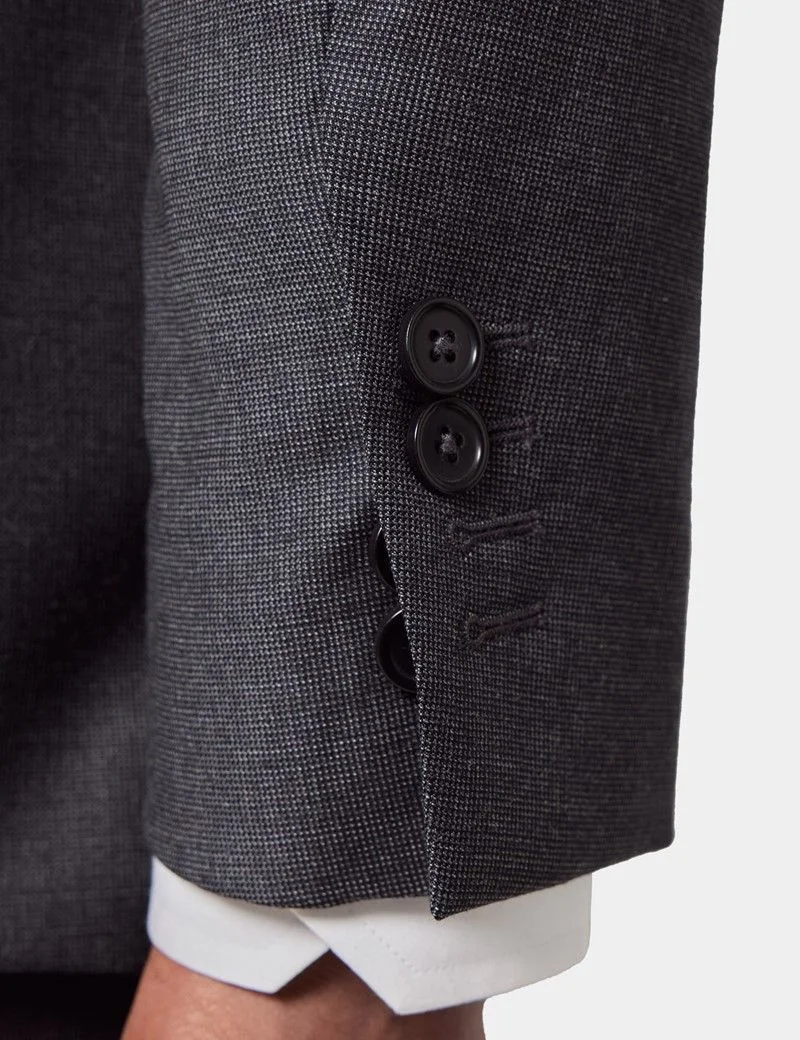 Tailored Fit Grey Semi Plain 1913 Suit Jacket thumbnail 6