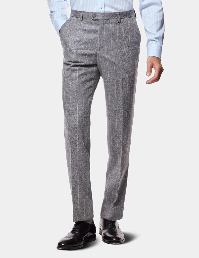 Tailored Fit Grey Stripe 1913 Suit Trousers thumbnail 2