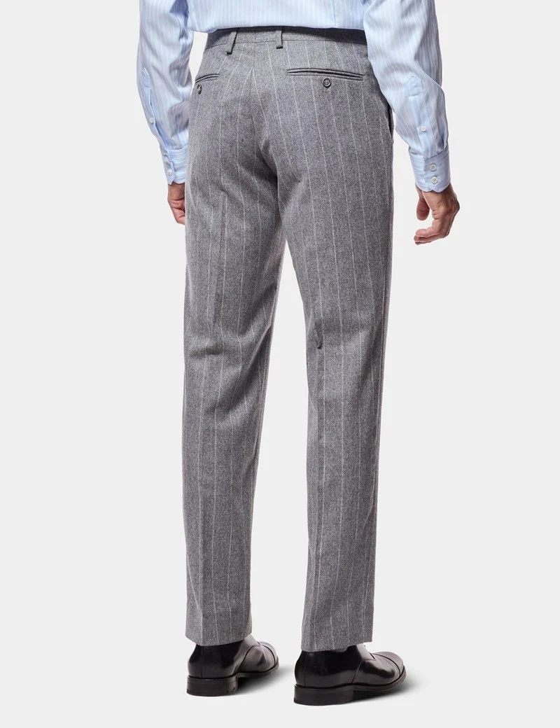 Tailored Fit Grey Stripe 1913 Suit Trousers thumbnail 4