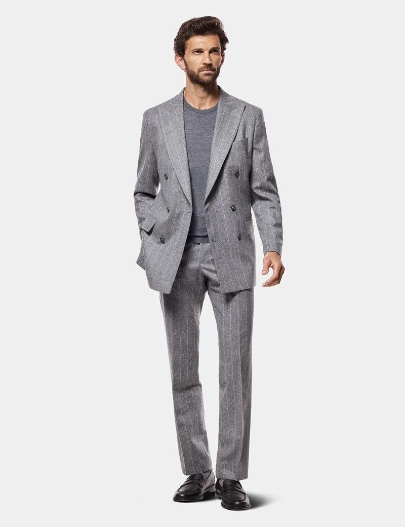 Tailored Fit Grey Stripe 1913 Suit thumbnail 7