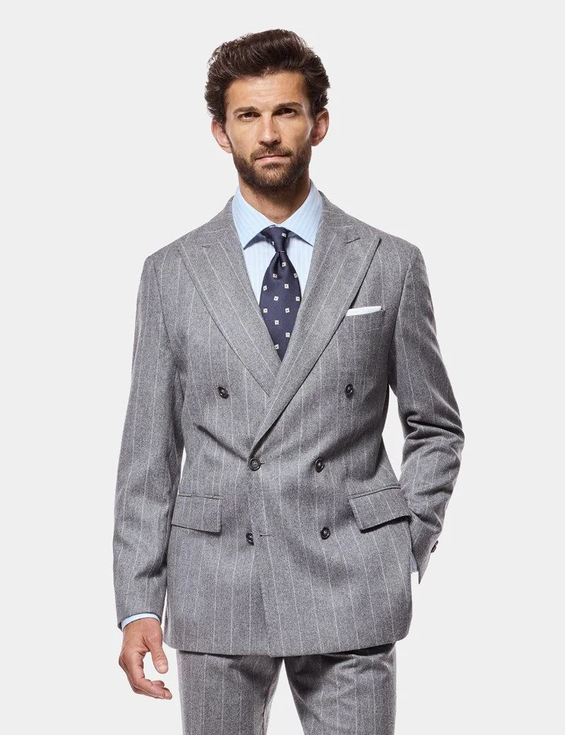 Tailored Fit Grey Stripe 1913 Suit thumbnail 8