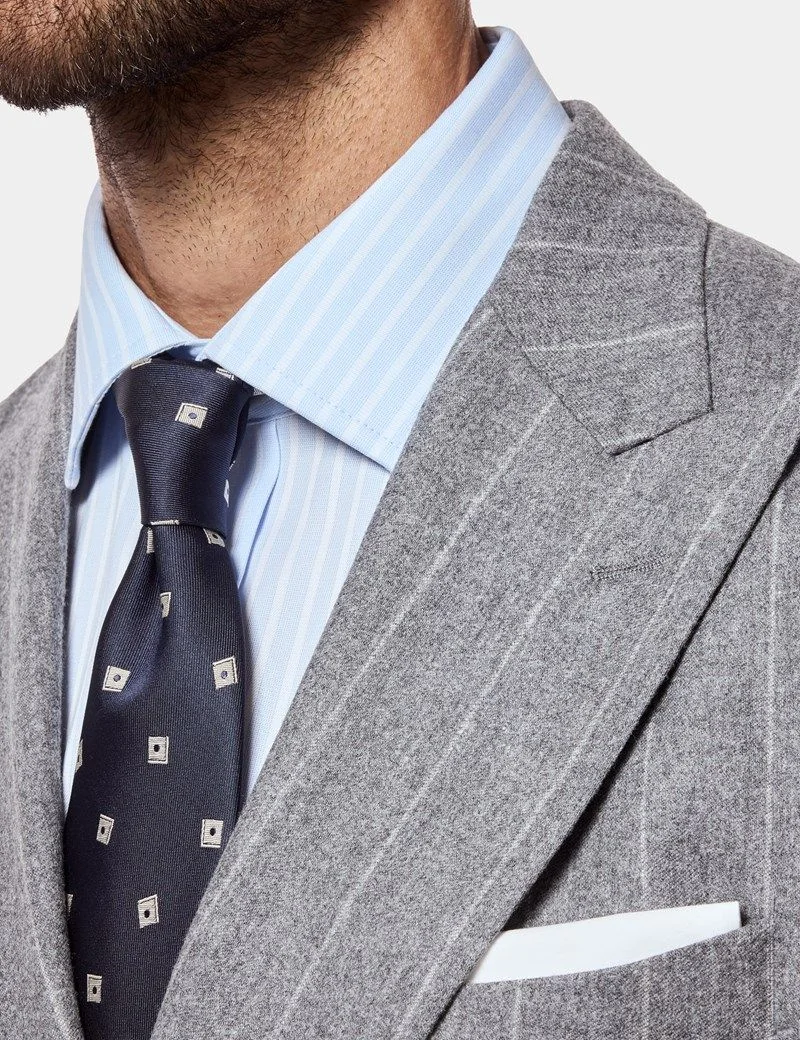 Tailored Fit Grey Stripe 1913 Suit thumbnail 10