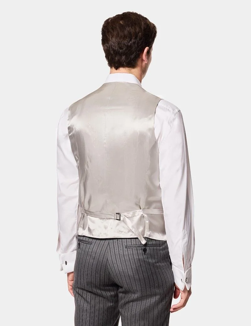 Tailored Fit Light Grey 1913 Morning Waistcoat thumbnail 5