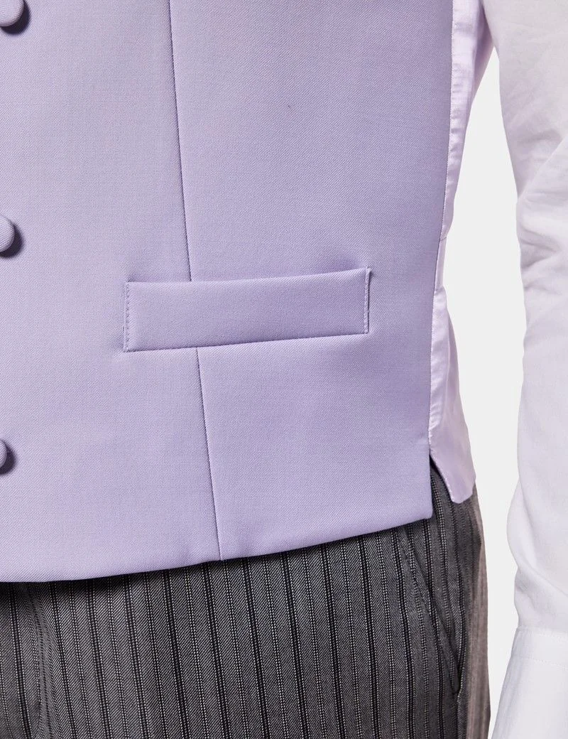 Tailored Fit Lilac 1913 Morning Waistcoat thumbnail 4