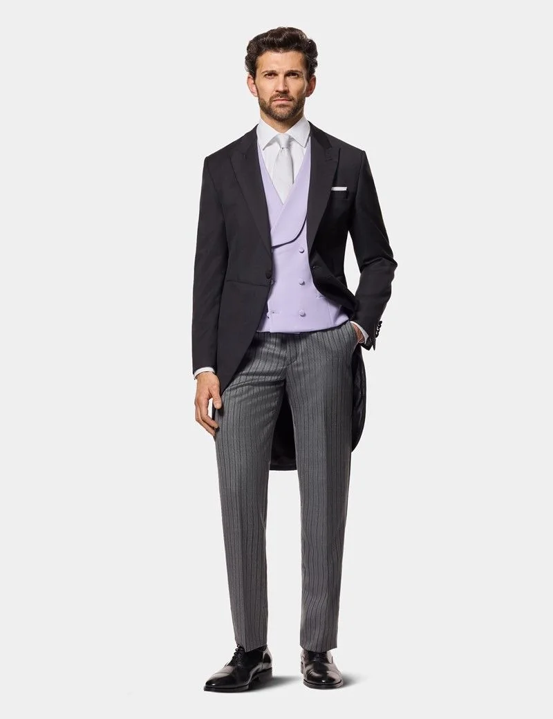 Tailored Fit Lilac 1913 Morning Waistcoat thumbnail 6