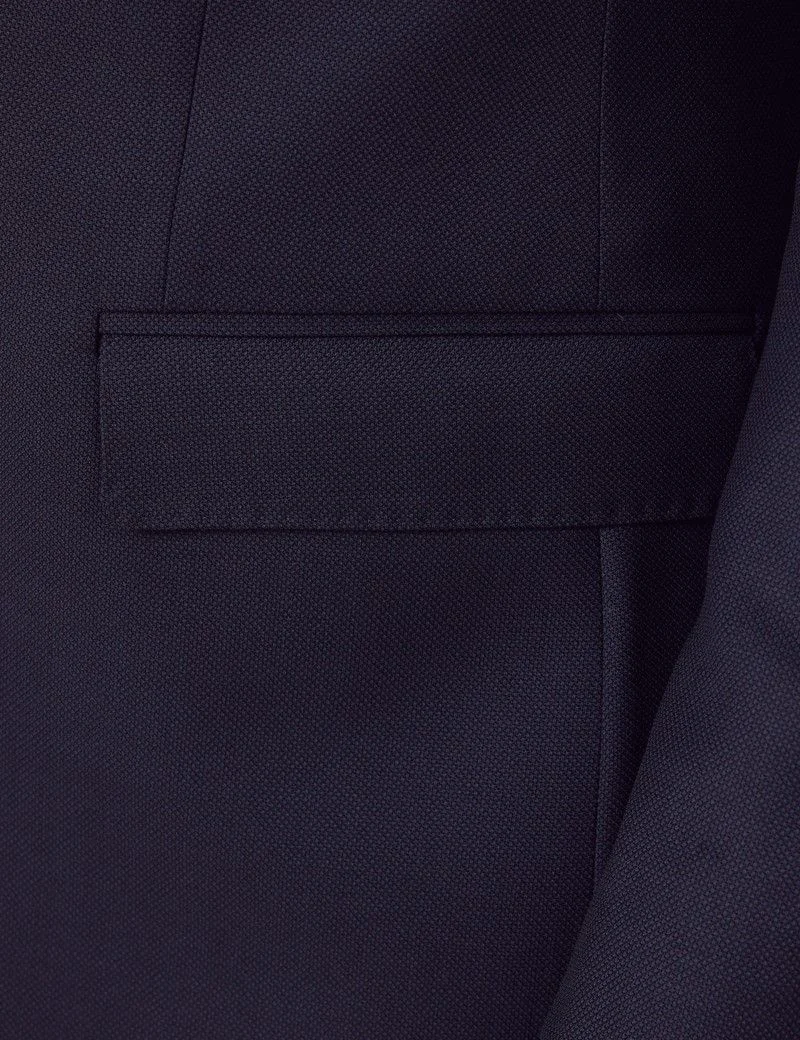 Tailored Fit Navy Birdseye 1913 Suit Jacket thumbnail 4