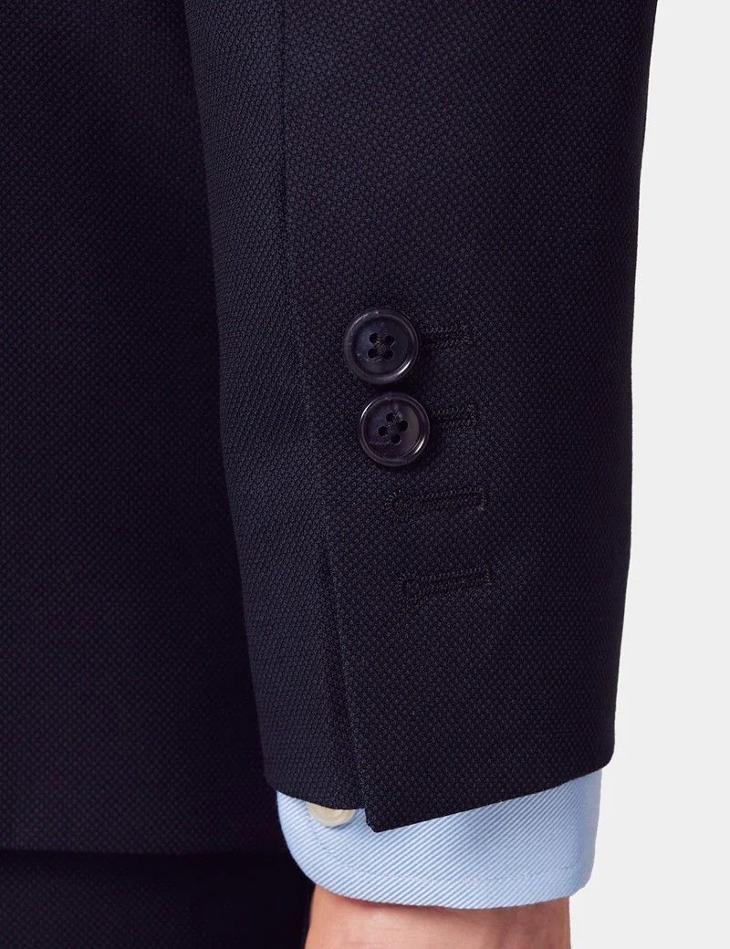 Tailored Fit Navy Birdseye 1913 Suit Jacket thumbnail 7