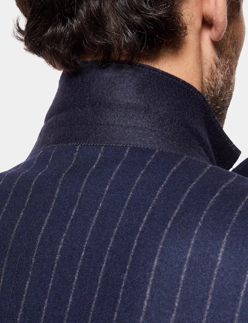 Tailored Fit Navy Chalk Stripe 1913 Suit Jacket thumbnail 5