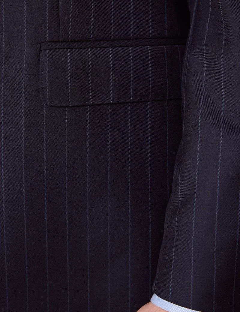 Tailored Fit Navy Chalk Stripe 1913 Suit thumbnail 5