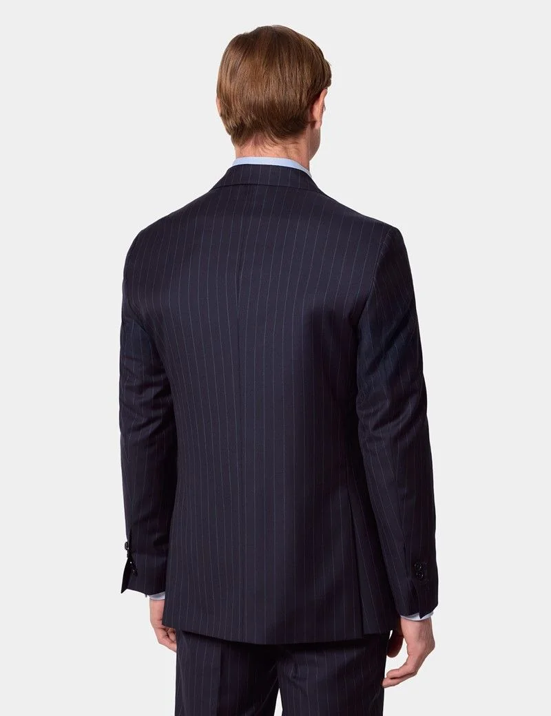 Tailored Fit Navy Chalk Stripe 1913 Suit thumbnail 7