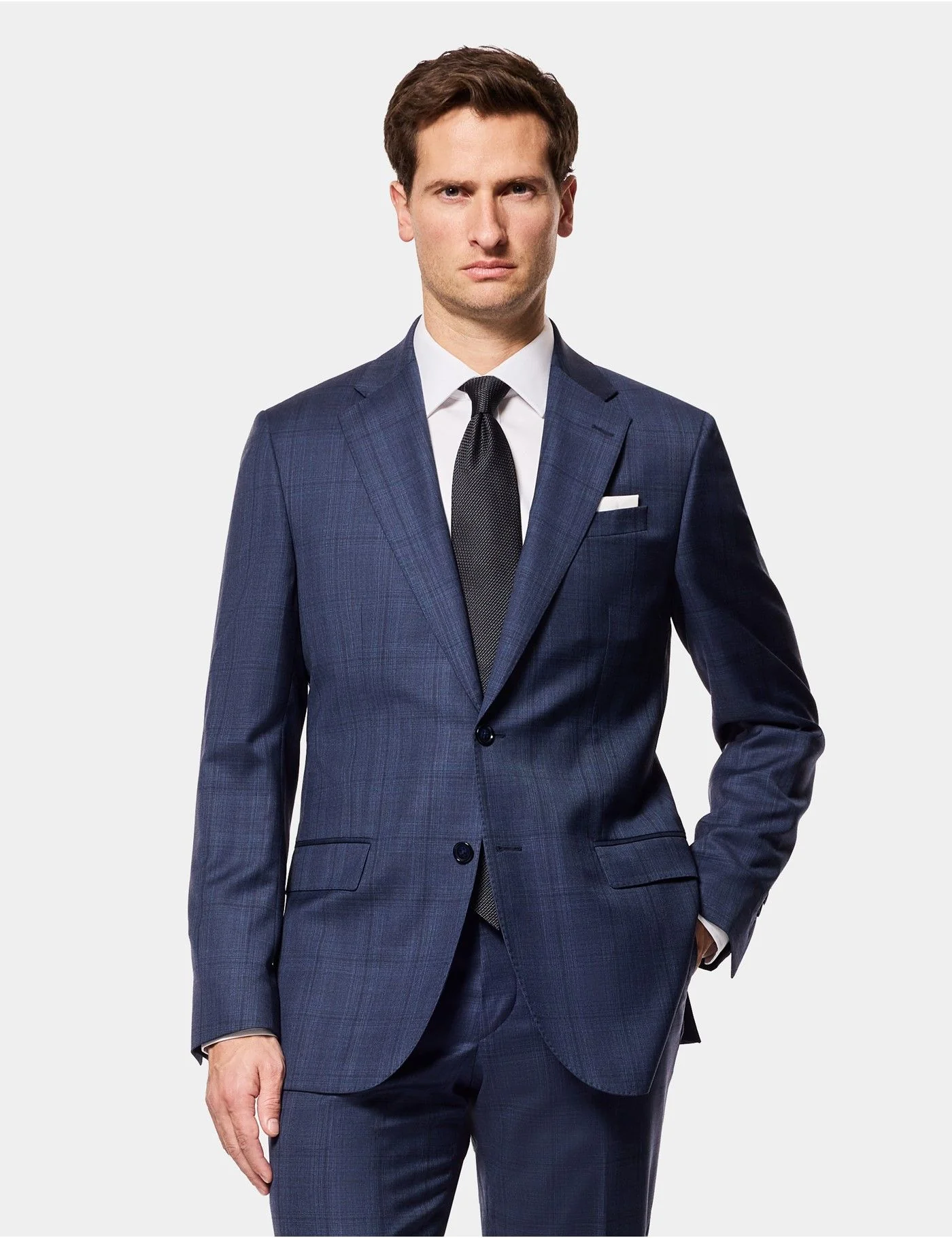 Tailored Fit Navy Check 1913 Suit Jacket primary image