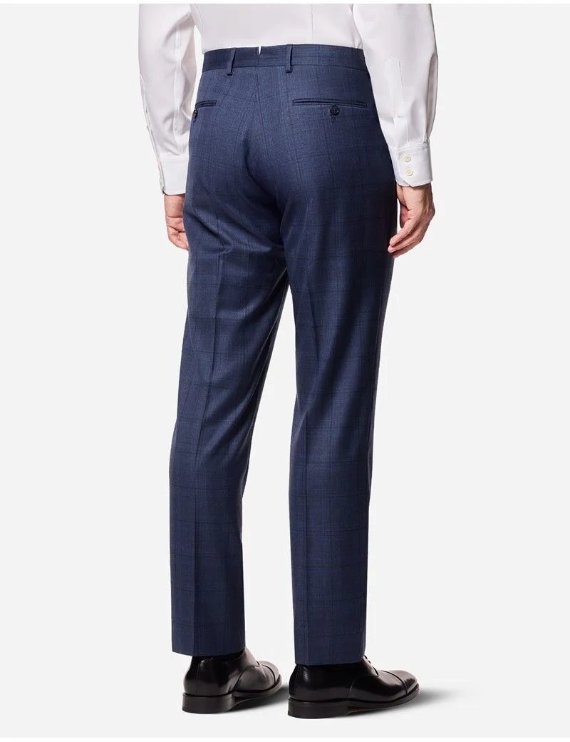 Tailored Fit Navy Check 1913 Suit Trousers thumbnail 4