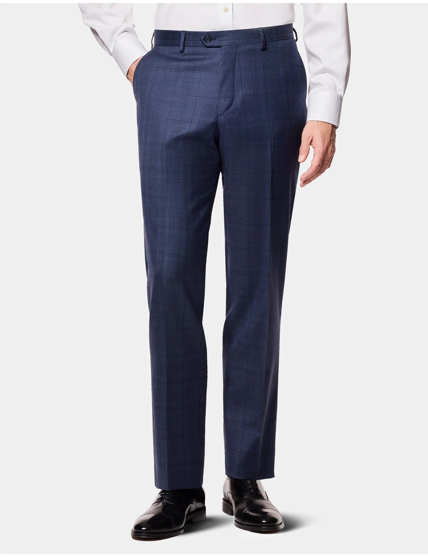 Tailored Fit Navy Check 1913 Suit Trousers primary image