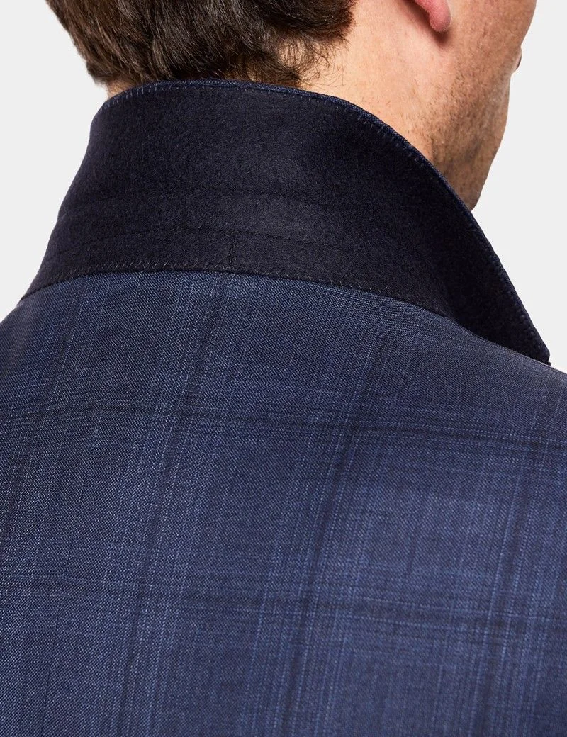Tailored Fit Navy Check 1913 Suit thumbnail 7