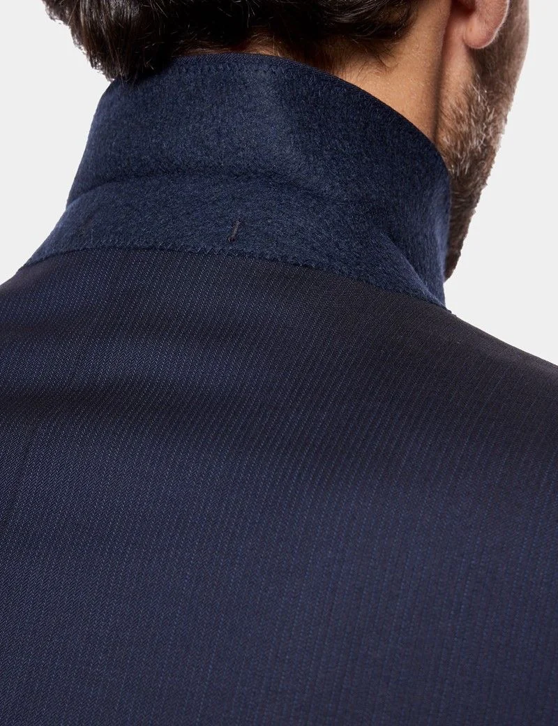 Tailored Fit Navy Pinstripe 1913 Suit Jacket thumbnail 5