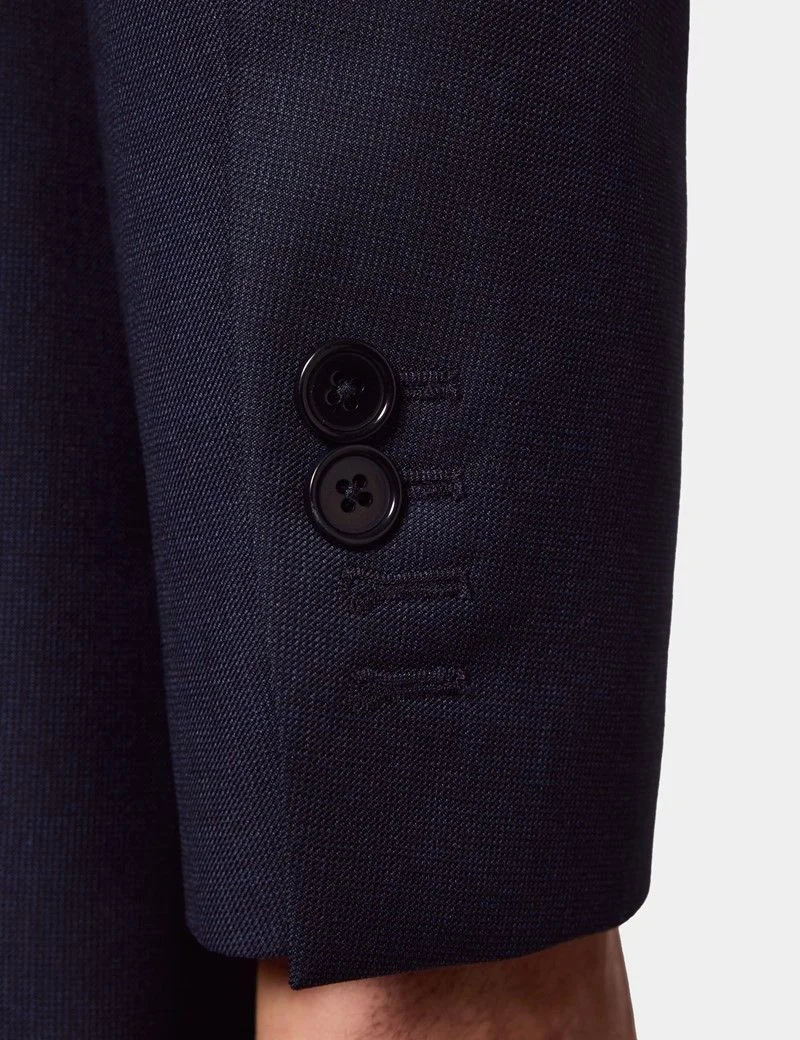 Tailored Fit Navy Semi Plain 1913 Suit Jacket thumbnail 7