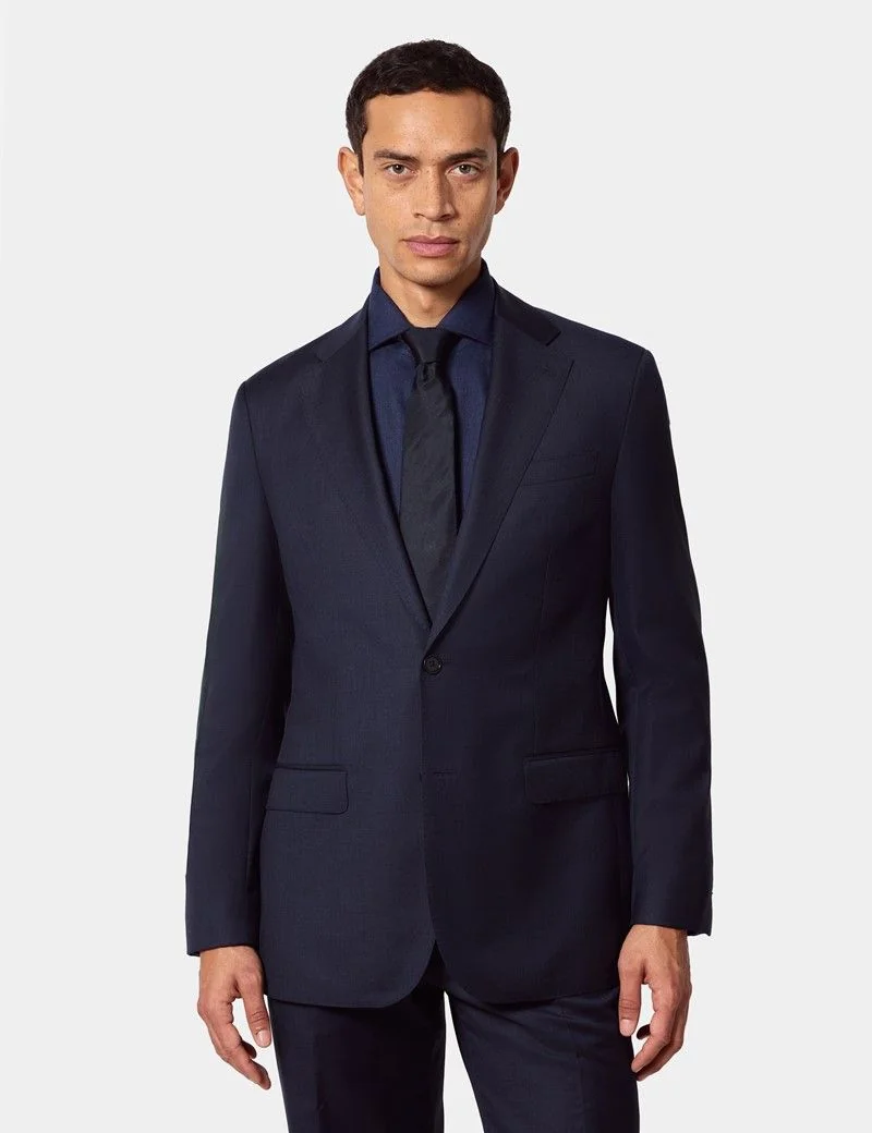 Tailored Fit Navy Semi Plain 1913 Suit thumbnail 2