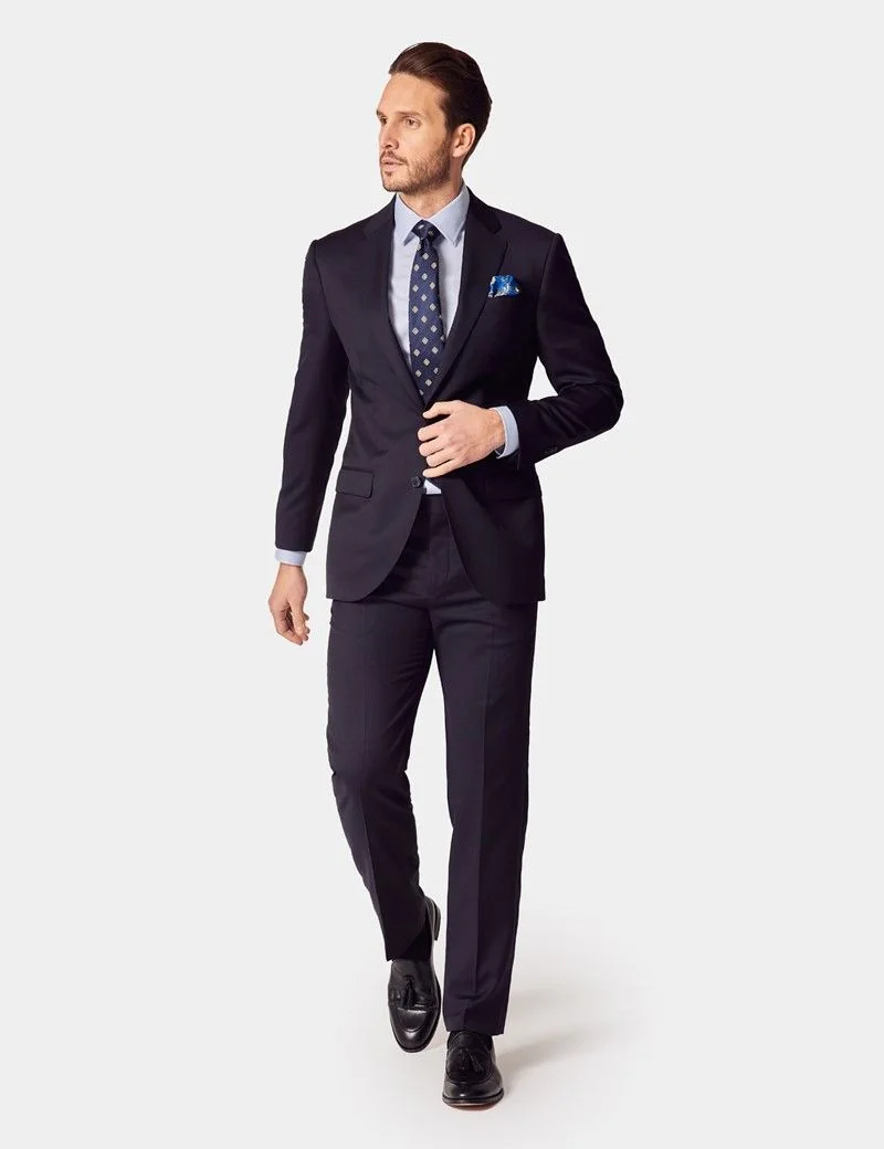 Tailored Fit Navy Twill Suit 1913 Trousers thumbnail 5