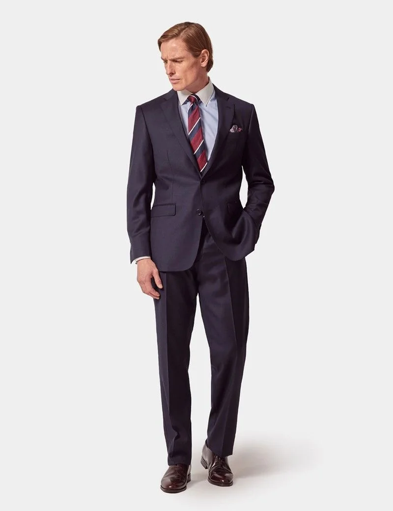 Tailored Fit Navy Twill Suit thumbnail 10