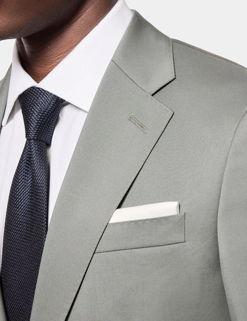 Tailored Fit Olive 1913 Suit Jacket thumbnail 3