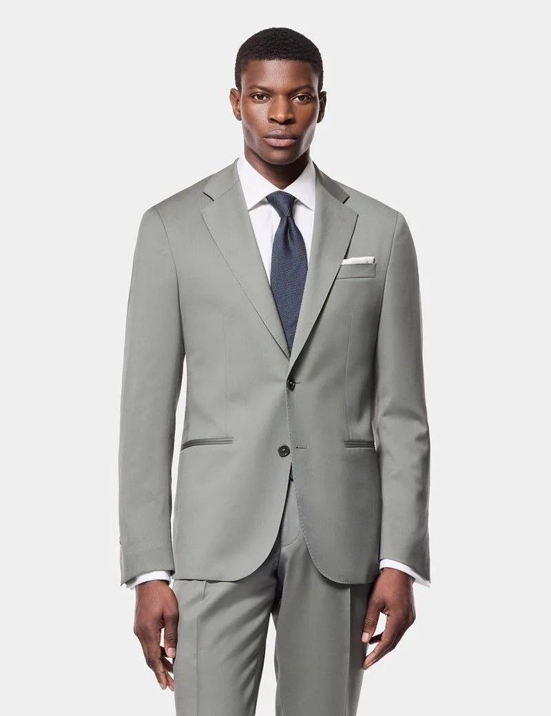 Tailored Fit Olive 1913 Suit Jacket thumbnail 4