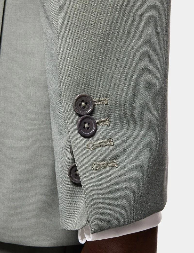 Tailored Fit Olive 1913 Suit Jacket thumbnail 7