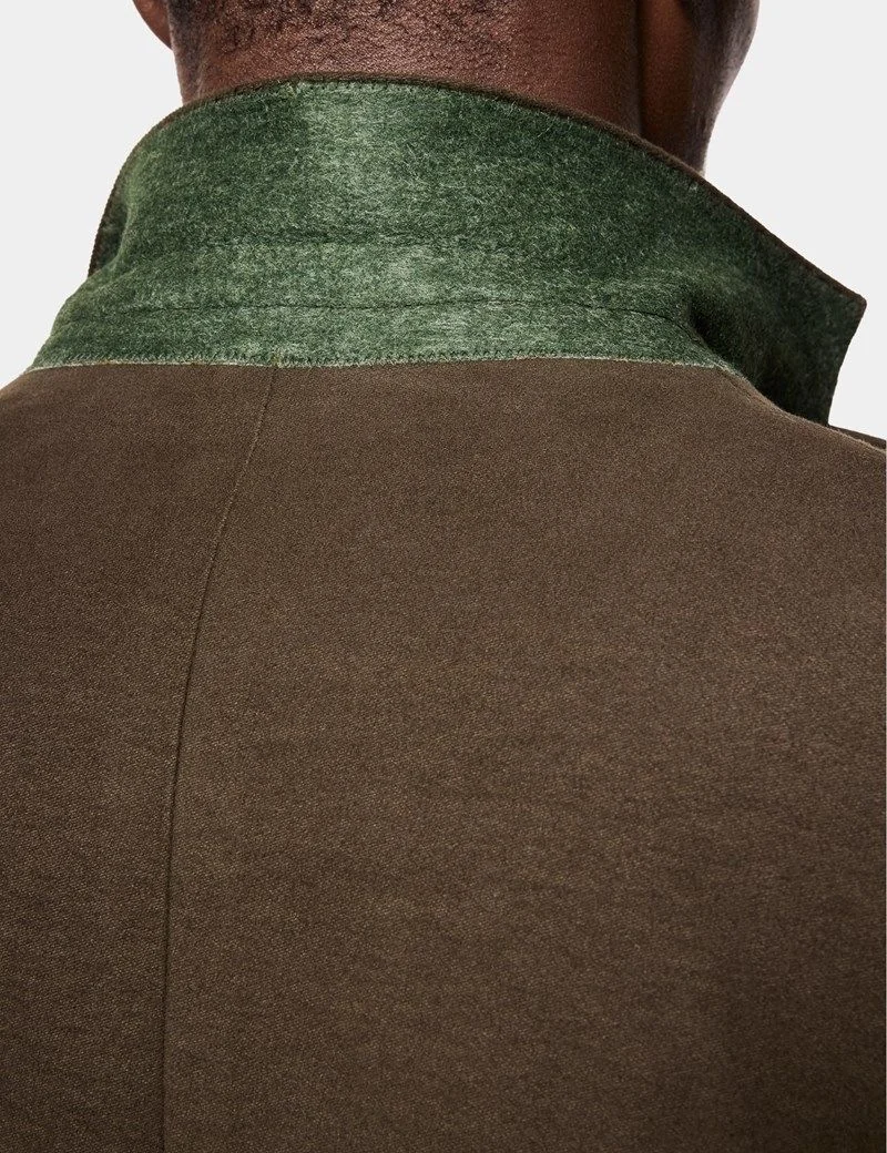 Tailored Fit Olive Moleskin 1913 Suit thumbnail 2