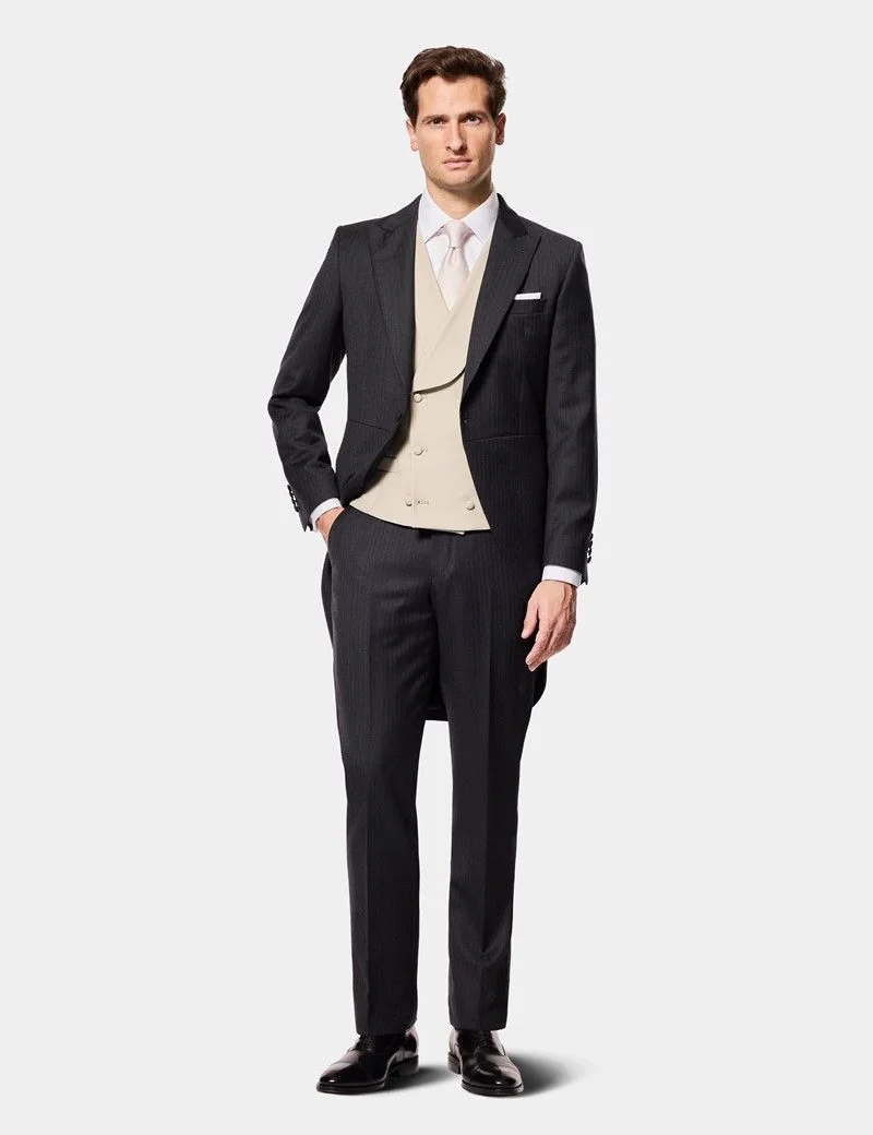 Tailored Fit Sand 1913 Morning Waistcoat thumbnail 3