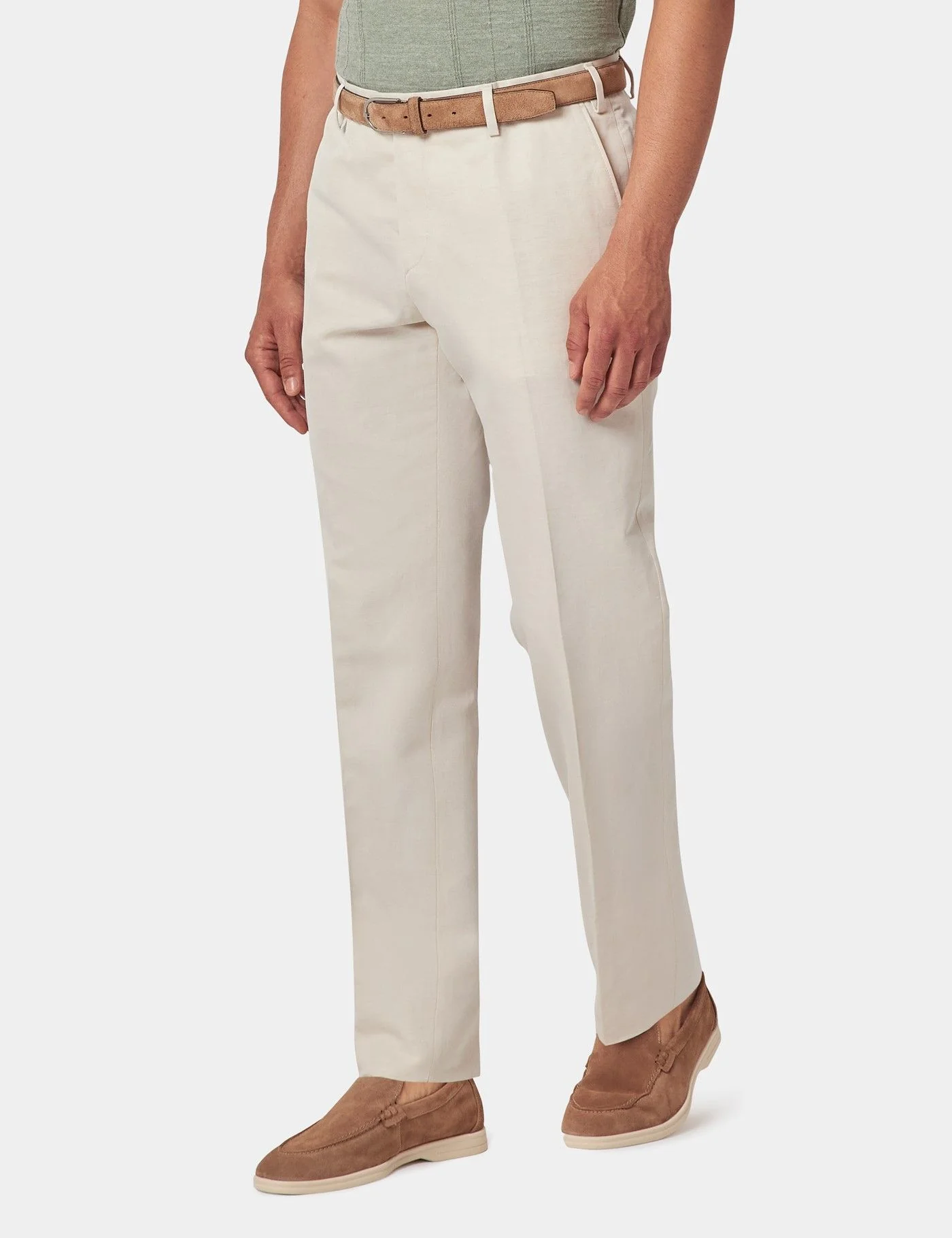Tailored Fit Stone 1913 Linen Trousers primary image