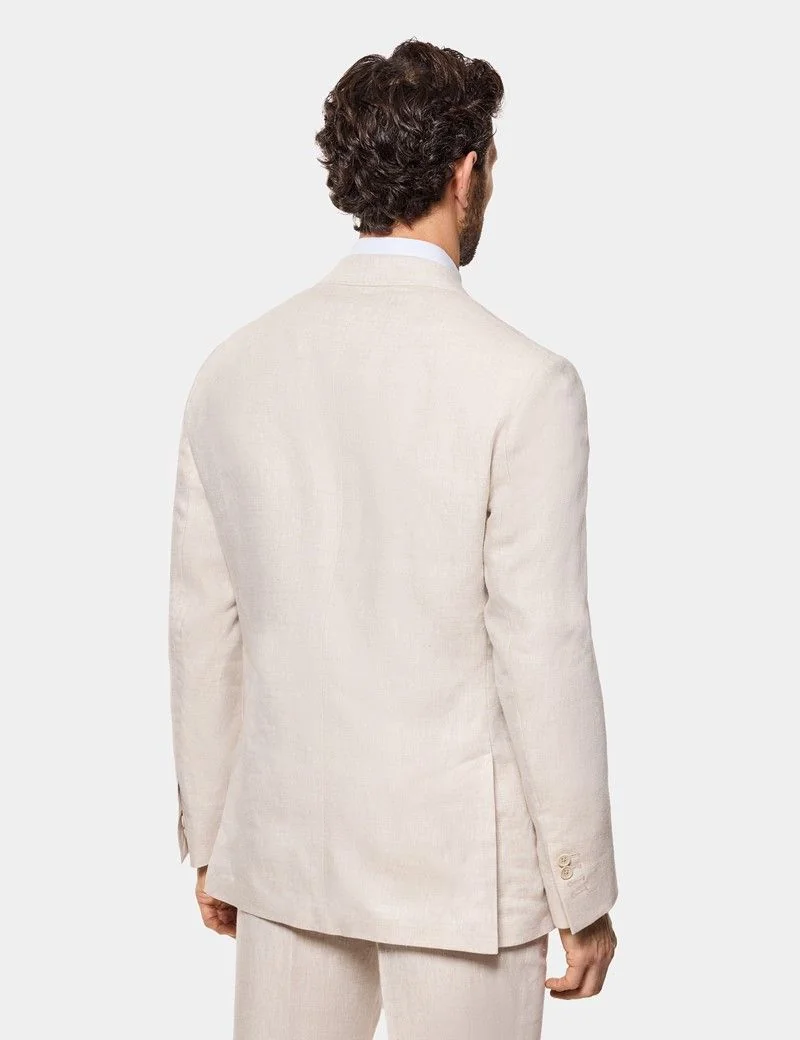 Tailored Fit Stone Linen Suit thumbnail 6