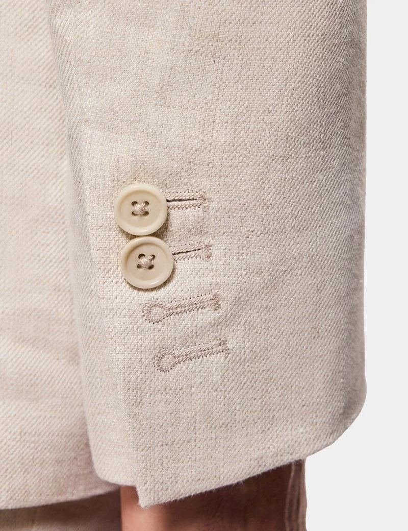 Tailored Fit Stone Linen Suit thumbnail 8
