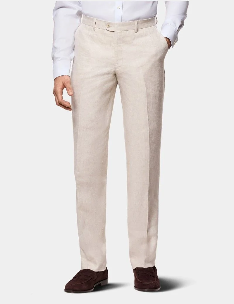 Tailored Fit Stone Linen Suit thumbnail 9