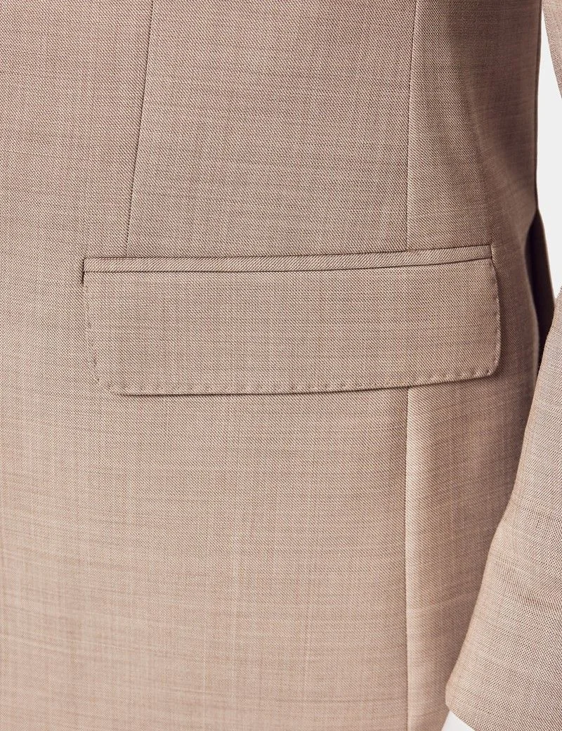 Tailored Fit Stone Sharkskin 1913 Suit Jacket thumbnail 4