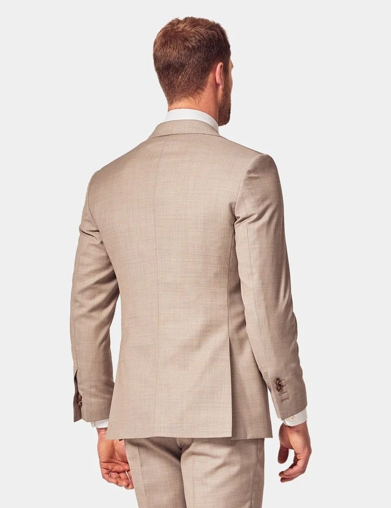 Tailored Fit Stone Sharkskin 1913 Suit Jacket thumbnail 6